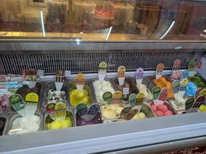 Vegan flavors have a label! at Thaivetro Oldtown Ice Cream in Phuket