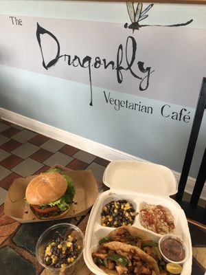 The vegan burger and tacos!!! at The Dragonfly in Ocala