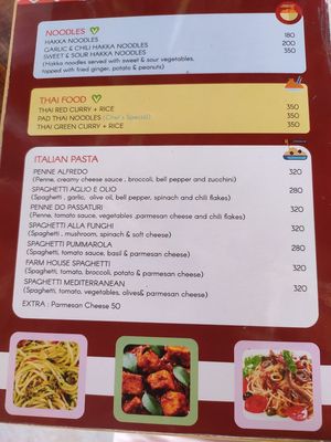 Menu at Joy in Candolim