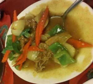 Curry chicken soy at Rice King in Provo