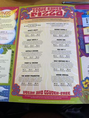 Menu 2  at Mellow Mushroom - Parkway in Pigeon Forge