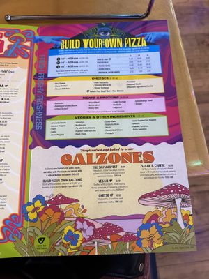 Menu 4  at Mellow Mushroom - Parkway in Pigeon Forge