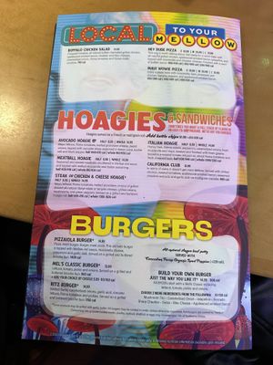 Menu 5  at Mellow Mushroom - Parkway in Pigeon Forge