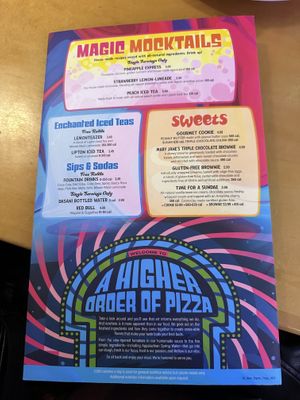 Menu 6  at Mellow Mushroom - Parkway in Pigeon Forge