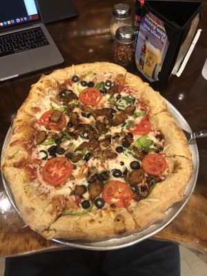 Veg Out, large, $35 (with added tempeh)  at Mellow Mushroom in Knoxville