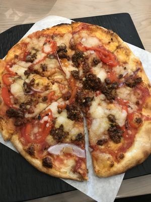 SWEET PEPPER + SAUSAGE at Virtuous Pie in Toronto