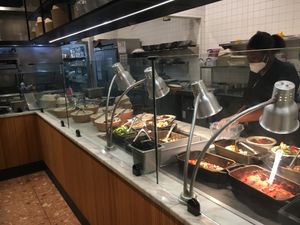 Counter where they dish out the food. at DIG - Lenox Hill in New York City