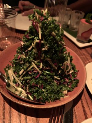 Delicious and huge kale salad!  at Beauty & Essex in Las Vegas