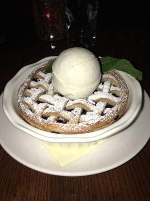 Vegan blueberry pie with vegan ice cream   at Beauty & Essex in Las Vegas