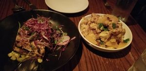 Tempeh Pozole & cauliflower dish at Beauty & Essex in Las Vegas