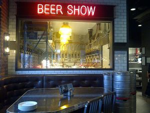 The beer brewing station. at Beertown Public House in Burlington