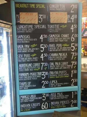 Menu at MA-ba in Sheffield