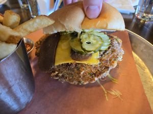 PB Beertown Burger at Beertown Public House in Cambridge