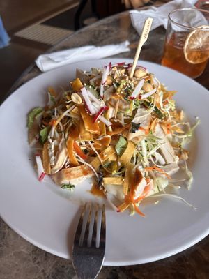 Plant-based crunchy peanut chick’n salad  at Beertown Public House in London