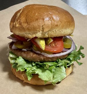 Classic burger  at Kelley Farm Kitchen in Harpers Ferry