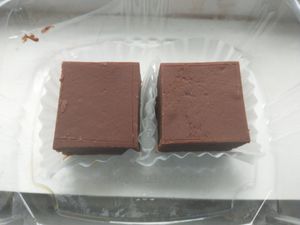 Vegan fudge, chocolate truffle flavor, so good at Kelley Farm Kitchen in Harpers Ferry