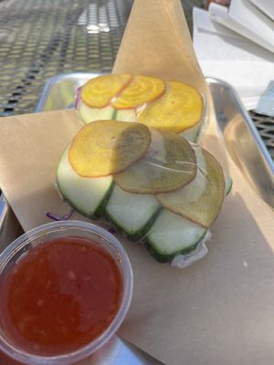 Raw spring rolls   at Kelley Farm Kitchen in Harpers Ferry