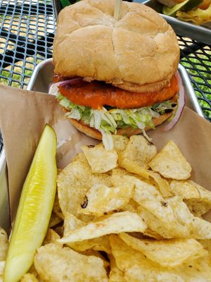 Buffalo chicken sandwich at Kelley Farm Kitchen in Harpers Ferry