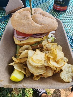 Spicy Chick'n Sandwich at Kelley Farm Kitchen in Harpers Ferry