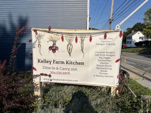 The garden in front of Kelley’s farm kitchen  at Kelley Farm Kitchen in Harpers Ferry