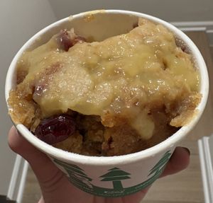 Orange cranberry bread pudding 🤍🌱  at Kelley Farm Kitchen in Harpers Ferry