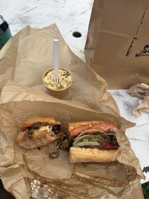 “Loaded Seitan Philly” is fantastic, the Mac and Cheese is terrific.  My go to spot when racing at Summit point.  The food & people are great, and place is low key. + the ice c at Kelley Farm Kitchen in Harpers Ferry