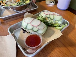 Vegetable spring rolls   at Kelley Farm Kitchen in Harpers Ferry