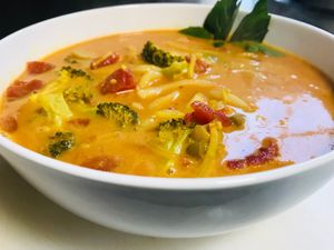 Veggie Panang udon bowl  at Kelley Farm Kitchen in Harpers Ferry