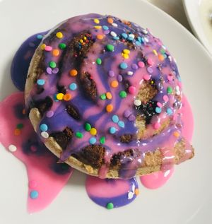 Birthday cake cinnamon roll at Kelley Farm Kitchen in Harpers Ferry