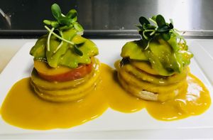 Eggs Benedict with Justegg  at Kelley Farm Kitchen in Harpers Ferry