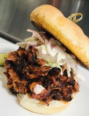 Bbq jackfruit sandwich  at Kelley Farm Kitchen in Harpers Ferry