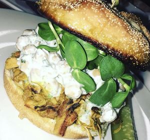 Coconut Curry jackfruit sandwich at Kelley Farm Kitchen in Harpers Ferry