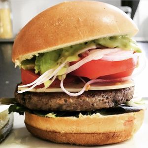 California burger- new buns! at Kelley Farm Kitchen in Harpers Ferry