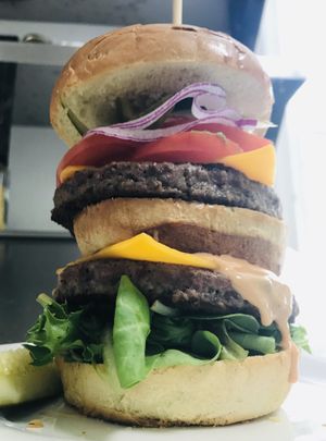 The Big Ben impossible burger  at Kelley Farm Kitchen in Harpers Ferry