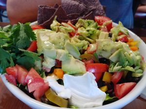 $14 Nacho Salad: Really large and fresh, really delicious, recommended at Kelley Farm Kitchen in Harpers Ferry
