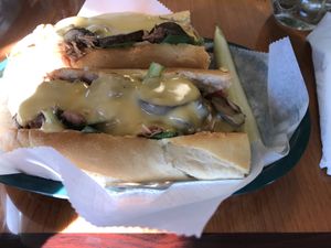 Steak & cheese sub is yummy. Bring your appetite... it’s huge! at Kelley Farm Kitchen in Harpers Ferry