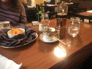 Coffee and appetizers  at Kelley Farm Kitchen in Harpers Ferry