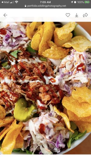 Pit master salad  at Kelley Farm Kitchen in Harpers Ferry