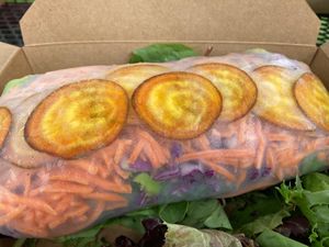 Raw roots and greens wrap at Kelley Farm Kitchen in Harpers Ferry