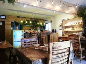 Store and Café at Sattvika Eco Panaderia in San Andres Cholula
