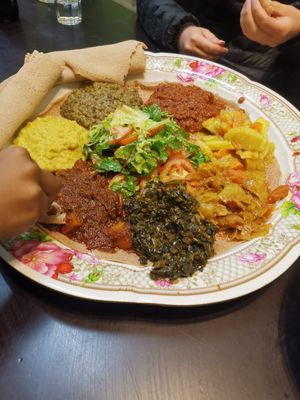 Platter for 5 at Addis Abeba in Footscray