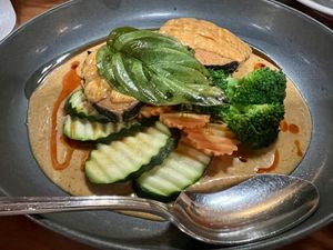 Chu chee soy fish #Veganuary at Nunthaporn's in Mesa