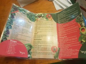 English menu at Yug in Mexico City