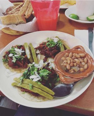 Vegan tacos al pastor  at Yug in Mexico City