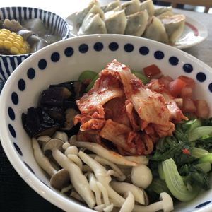 Kimchi bowl. Yum! at Rén Lǐ Jū 仁里居 - Yuli Your Home in Taipei