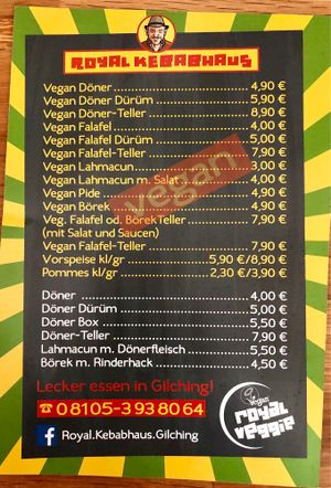 Flyer at Royal Kebap Haus in Gilching
