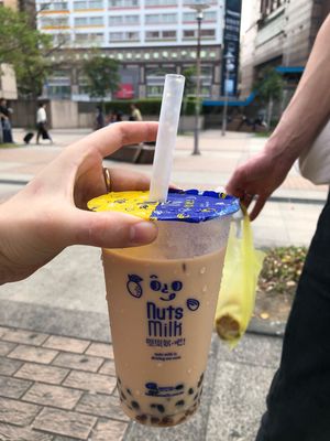 Milk tea  at Nuts Milk 堅果奶,吧 - Xuchang St in Taipei