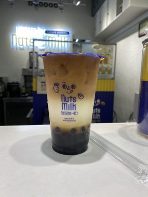 Caramel brown sugar nut milk tea.  at Nuts Milk 堅果奶,吧 - Xuchang St in Taipei