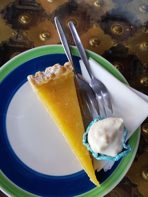 Lemon tart at Lemonwood Eatery in Okato