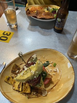 Lemonwood pile and tacos at Lemonwood Eatery in Okato